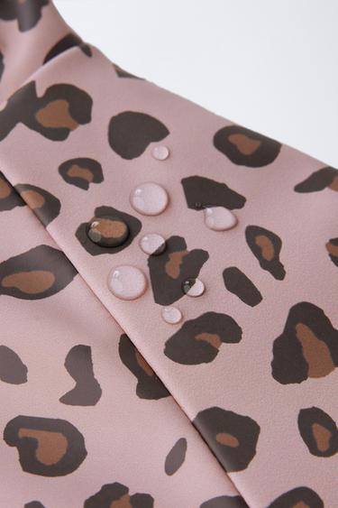 WATER-RESISTANT PRINTED RUBBERISED RAINCOAT - Pink by Zara - Image 7