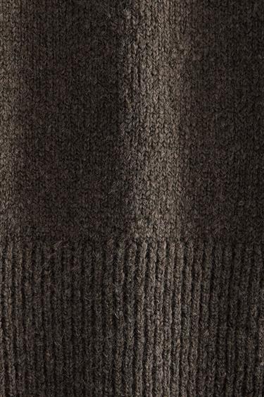 KNIT SWEATER - Grey / Tan by Zara - Image 3