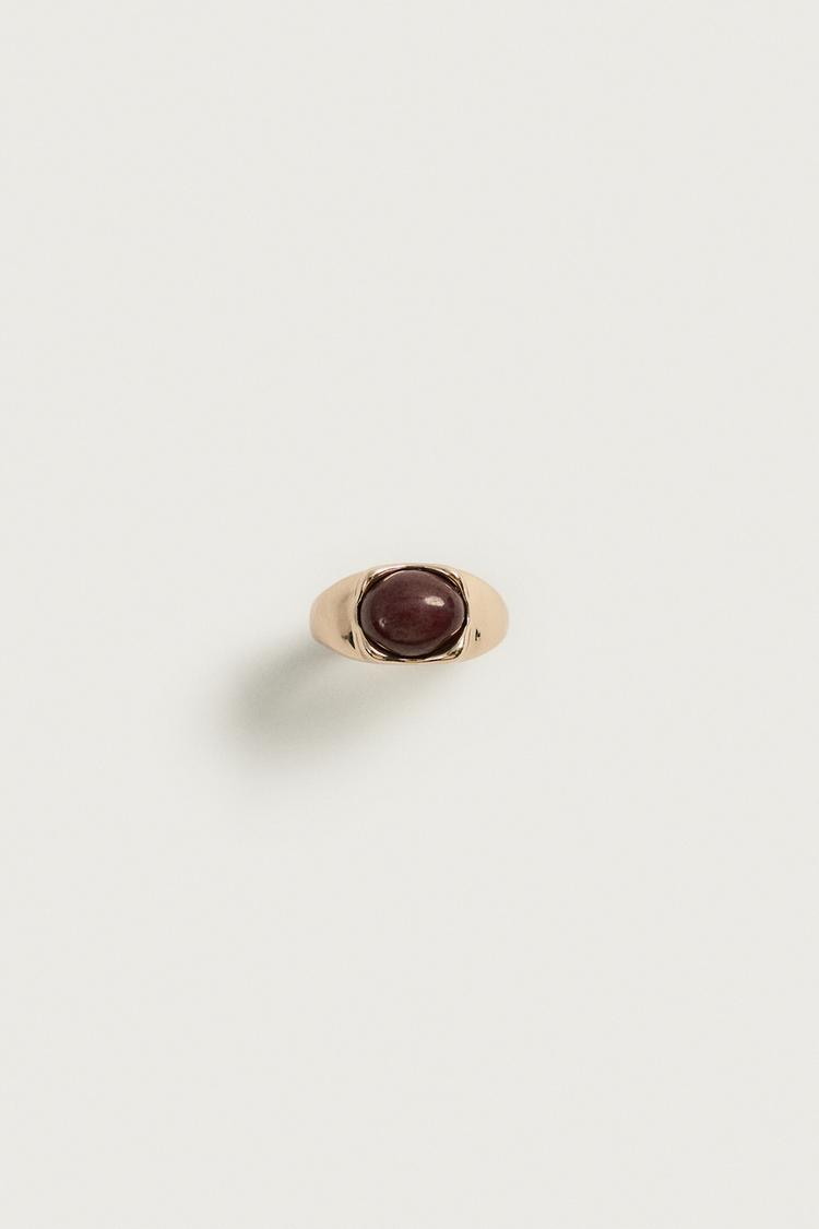 Anillo sello piedra