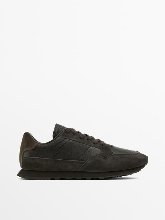 Soft nappa leather trainers