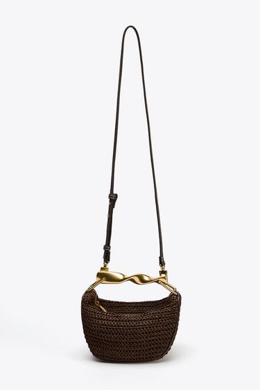 MINI BAG WITH METAL HANDLE - Chocolate by Zara - Image 5