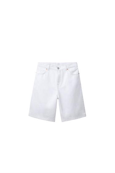 SPODENKI JEANSOWE RELAXED BAGGY - Złamana biel Zara