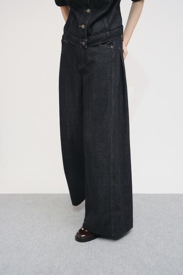 BALLOON PLEATED TROUSERS ZW COLLECTION - Blue by Zara