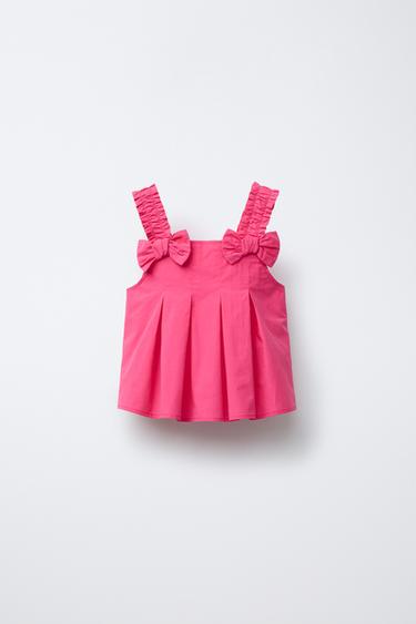 TOP LAZOS - Fucsia de Zara