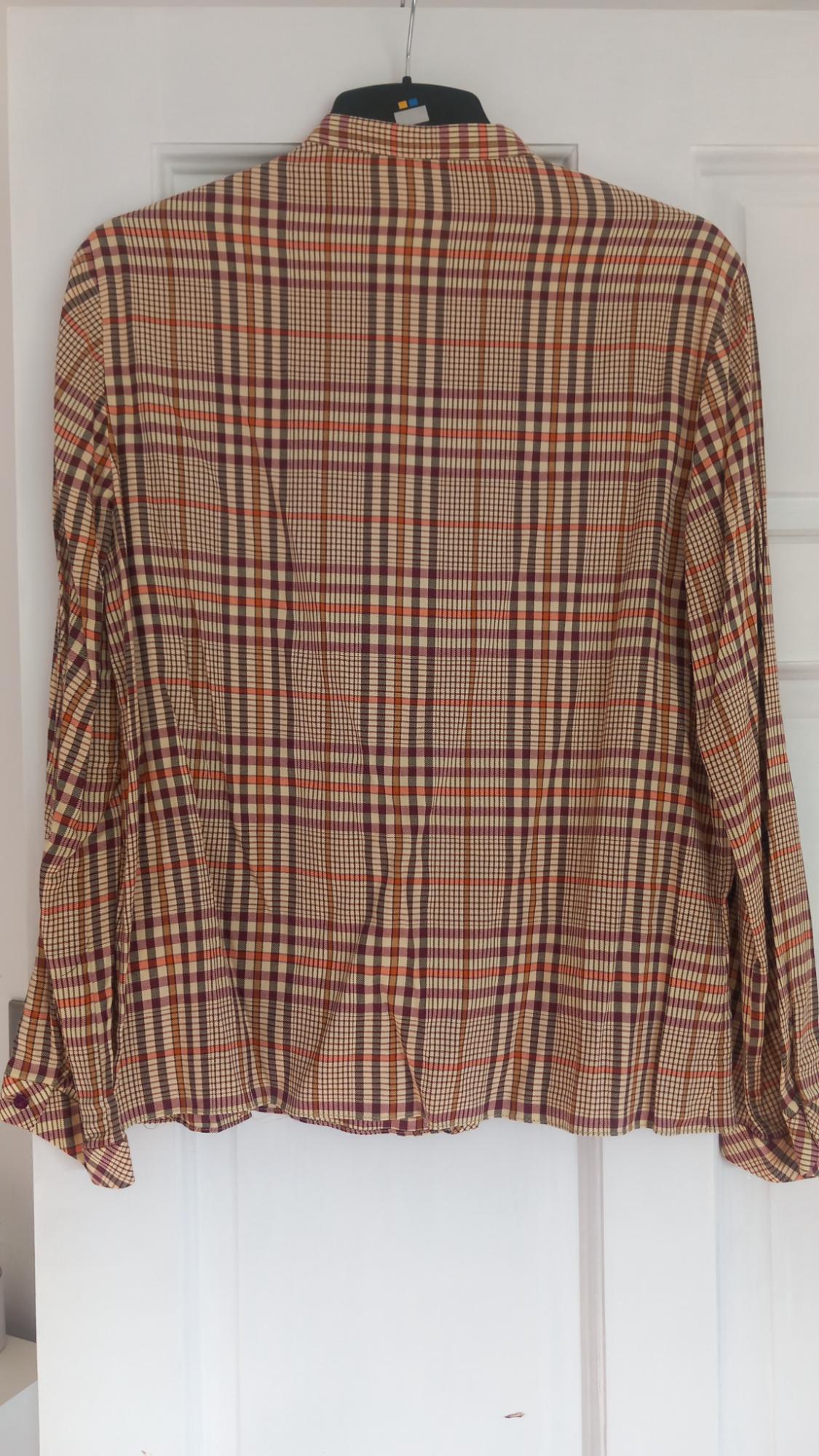 CHECKED BLOUSE WITH RUFFLE TRIMS - Image 2