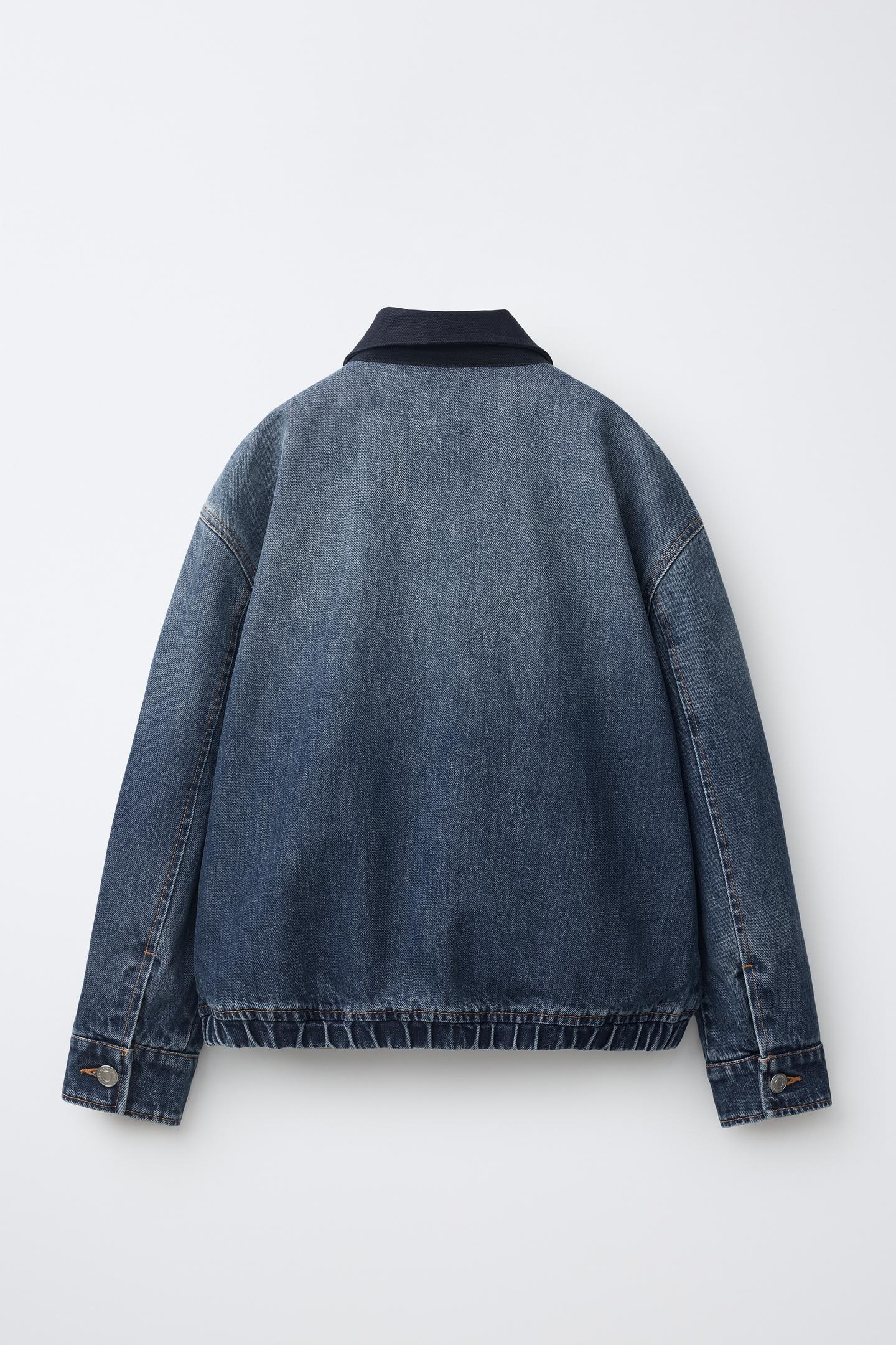 Детская куртка Zara Fruit OF the Loom™ Embroidered Denim Jacket, цвет: Синий — фото 2
