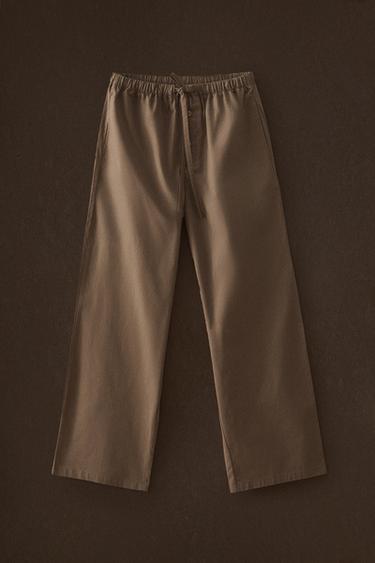 CHECK TROUSERS - Brown by Zara - Image 4