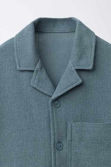 CHEMISE BOWLING RUSTIQUE - Bleu / Vert de Zara - Image 2