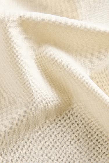NAPKIN WITH COLOURED SCALLOPED EDGE (PACK OF 2) - Blue by Zara - Image 3
