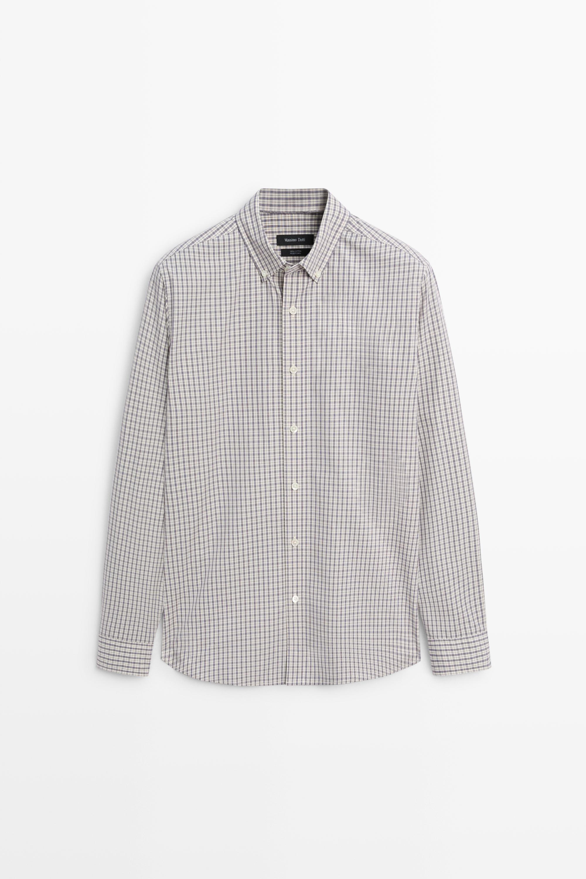 Chemise regular fit à carreaux 100 % coton