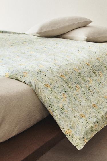 FLORAL PRINT DUVET COVER - Green by Zara - Image 5