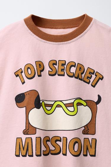 CONTRAST PRINT T-SHIRT - Pink by Zara - Image 2
