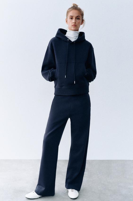 BASIC PLUSH TROUSERS - Navy blue by Zara - Image 0