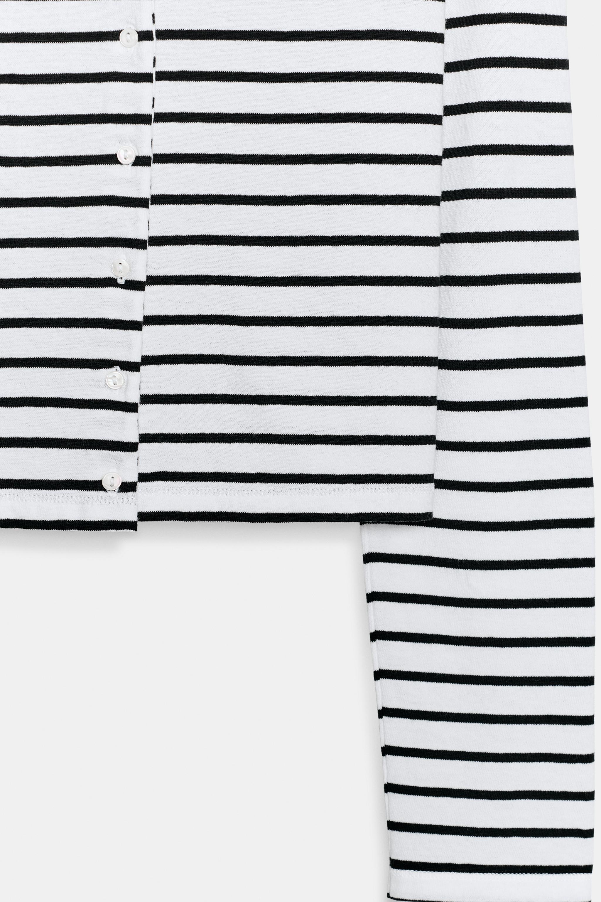 Женские футболки Zara 100% COTTON BUTTON T-SHIRT — фото 7