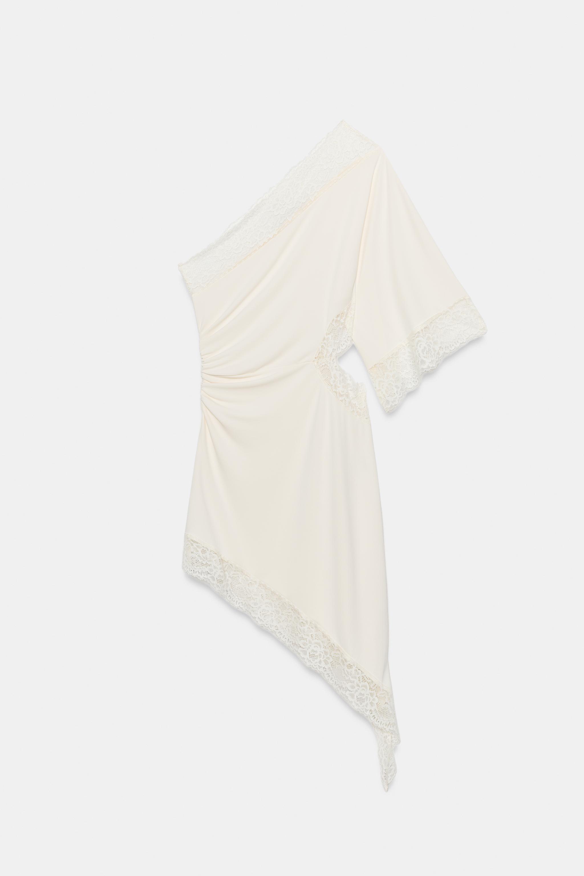 ASYMMETRIC LACE DRESS