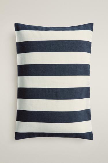 WIDE STRIPE CUSHION COVER - Blue by Zara - Image 0