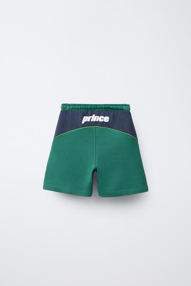 PRINCE ® PLUSH BERMUDA SHORTS - Blue / Green by Zara - Image 1