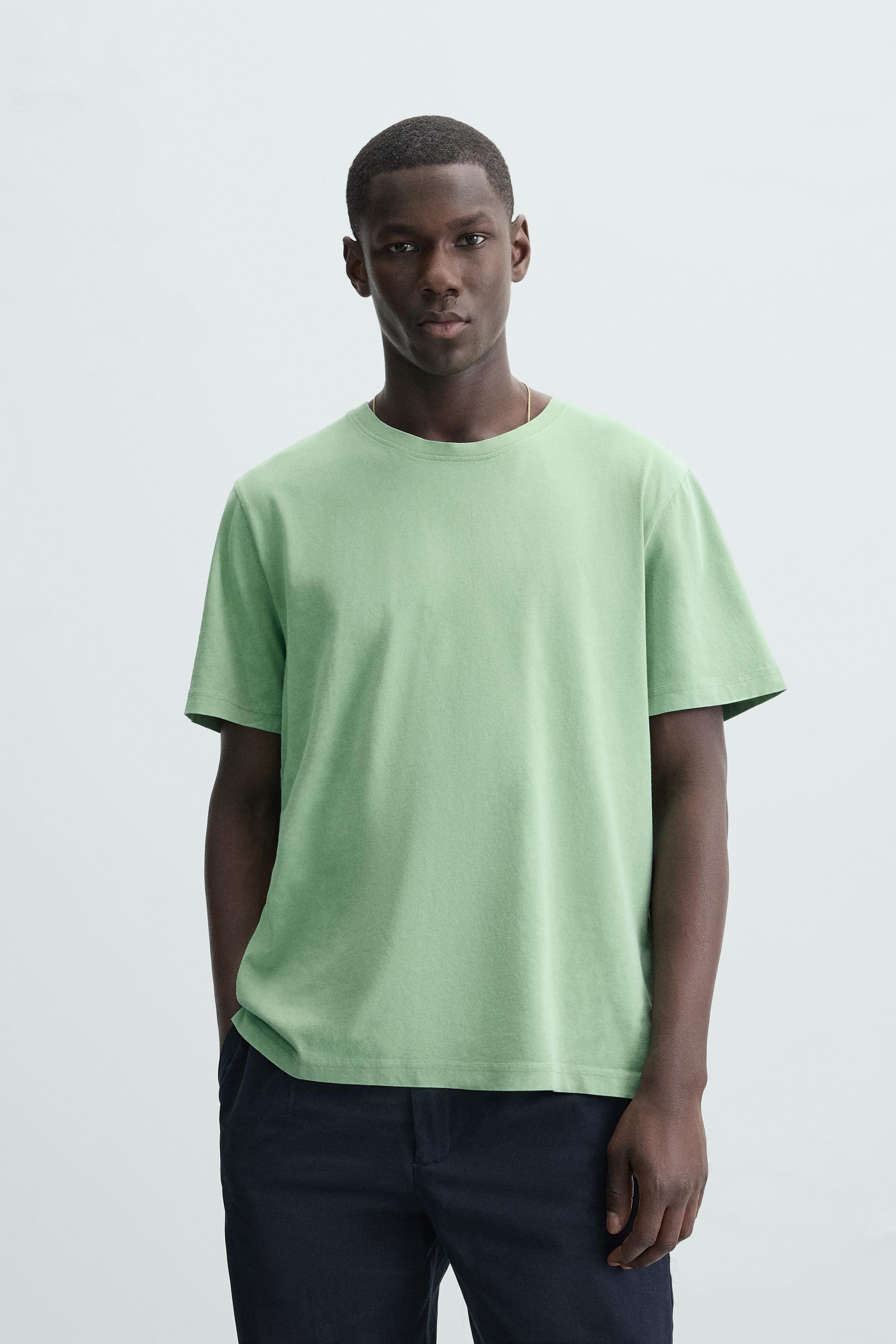 CAMISETA RELAXED FIT LAVADA - verde lavado | ZARA Chile