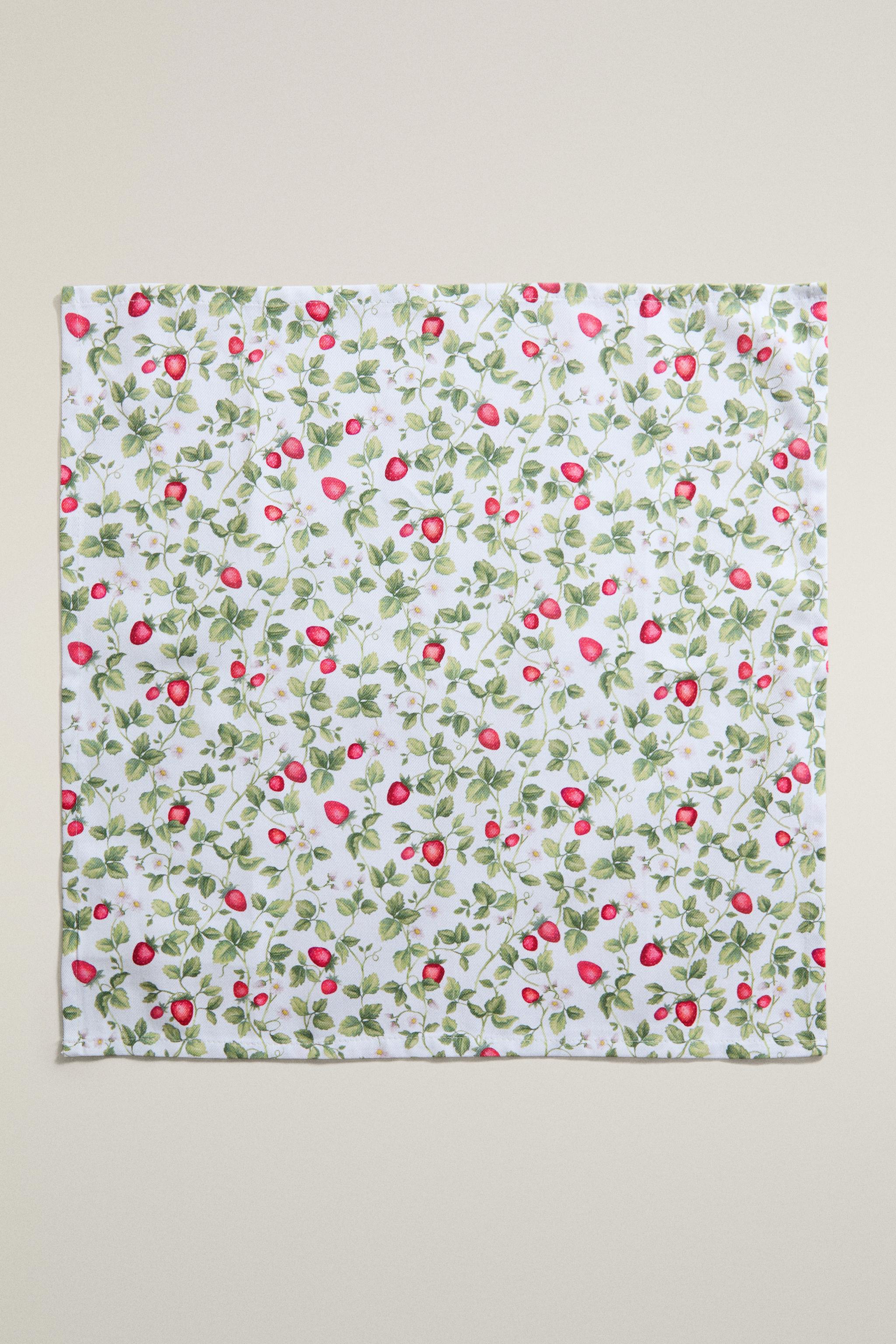 PACK SERVIETTES DE TABLE FRAISES (LOT DE 2)
