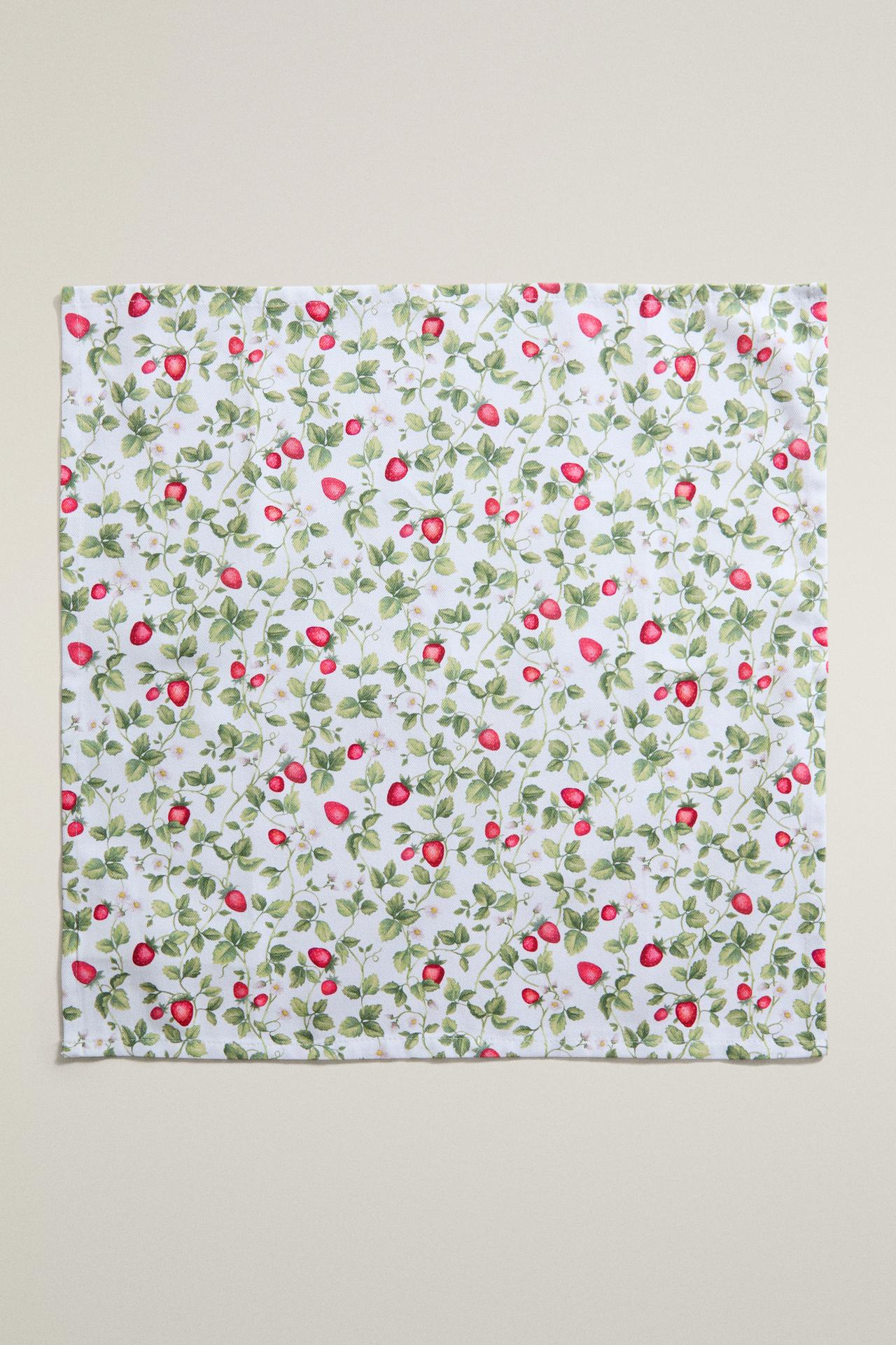 STRAWBERRY NAPKIN PACK (PACK OF 2) — Greens