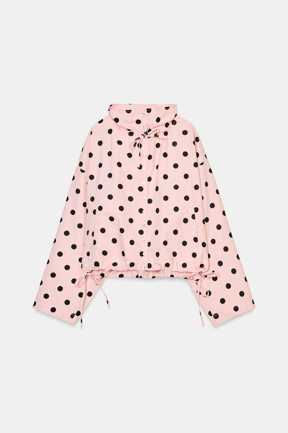 Zara Polka Dot Jacket Light Pink Ref 4341/730/644