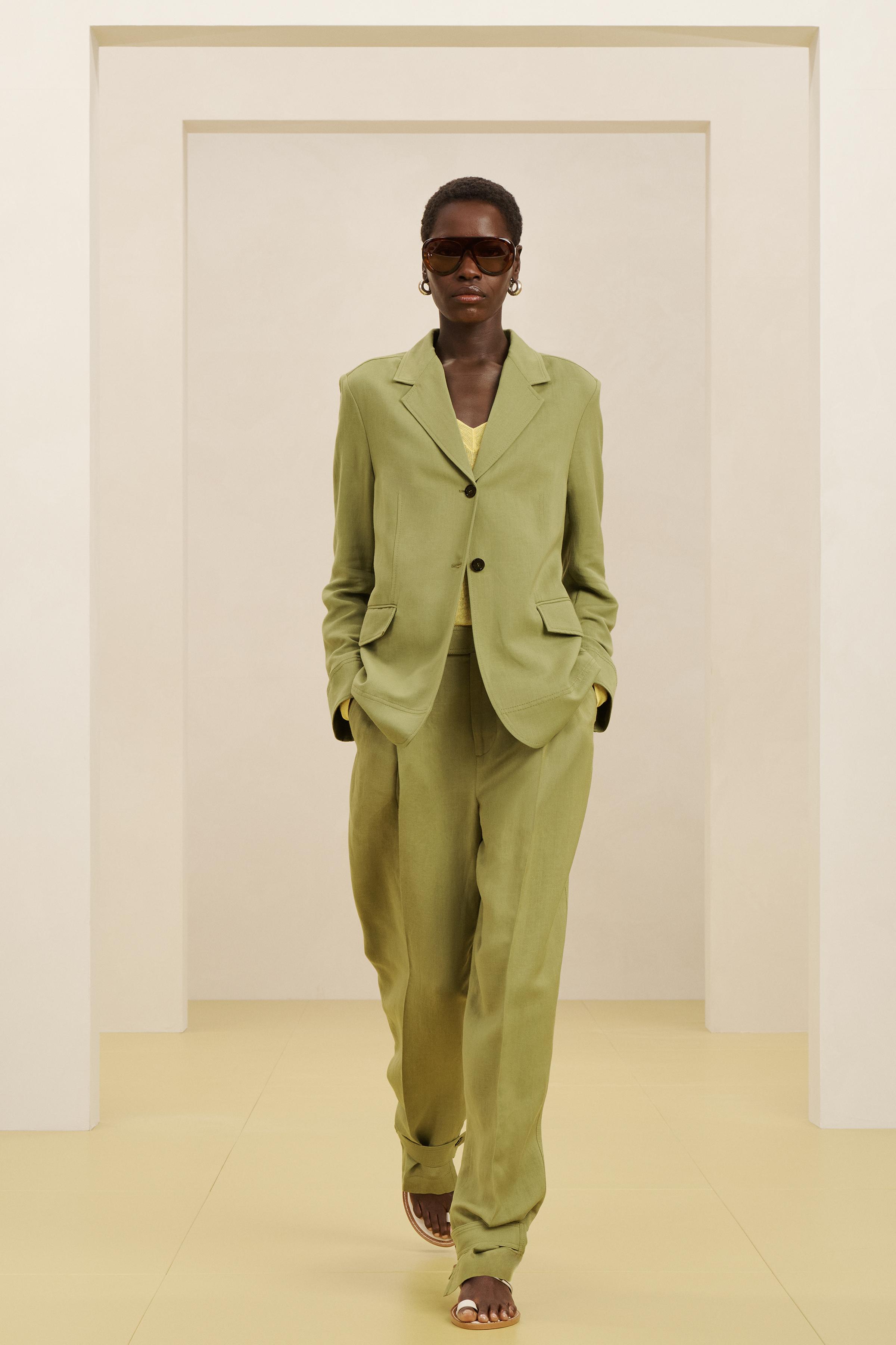 新品 ZARA LIMITED EDITION 流れるようなブレザー 緑色 M LIMITED EDITION 流れるようなブレザー - ウォーターグリーン | ZARA