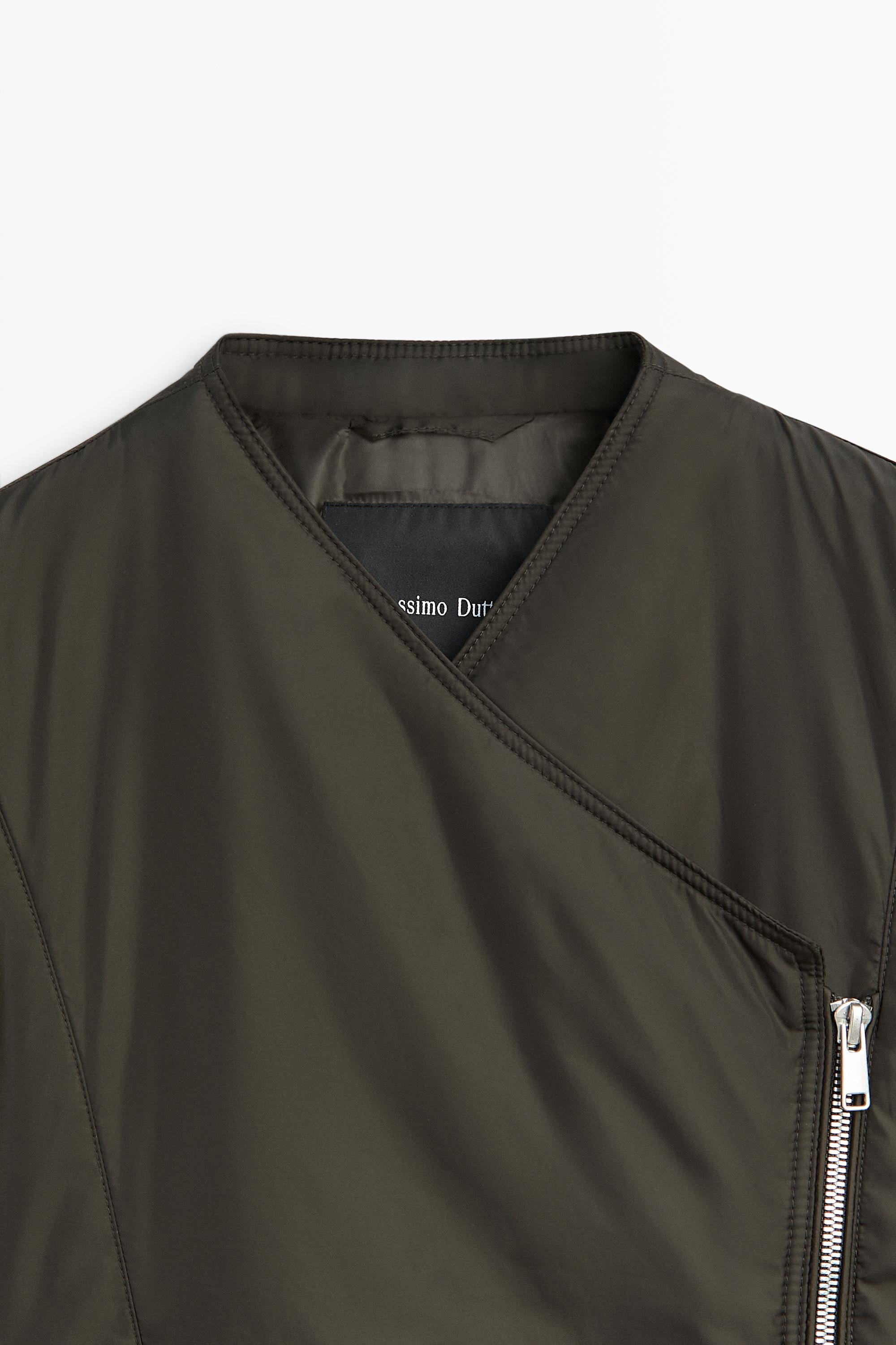 Lightweight quilted bomber jacket