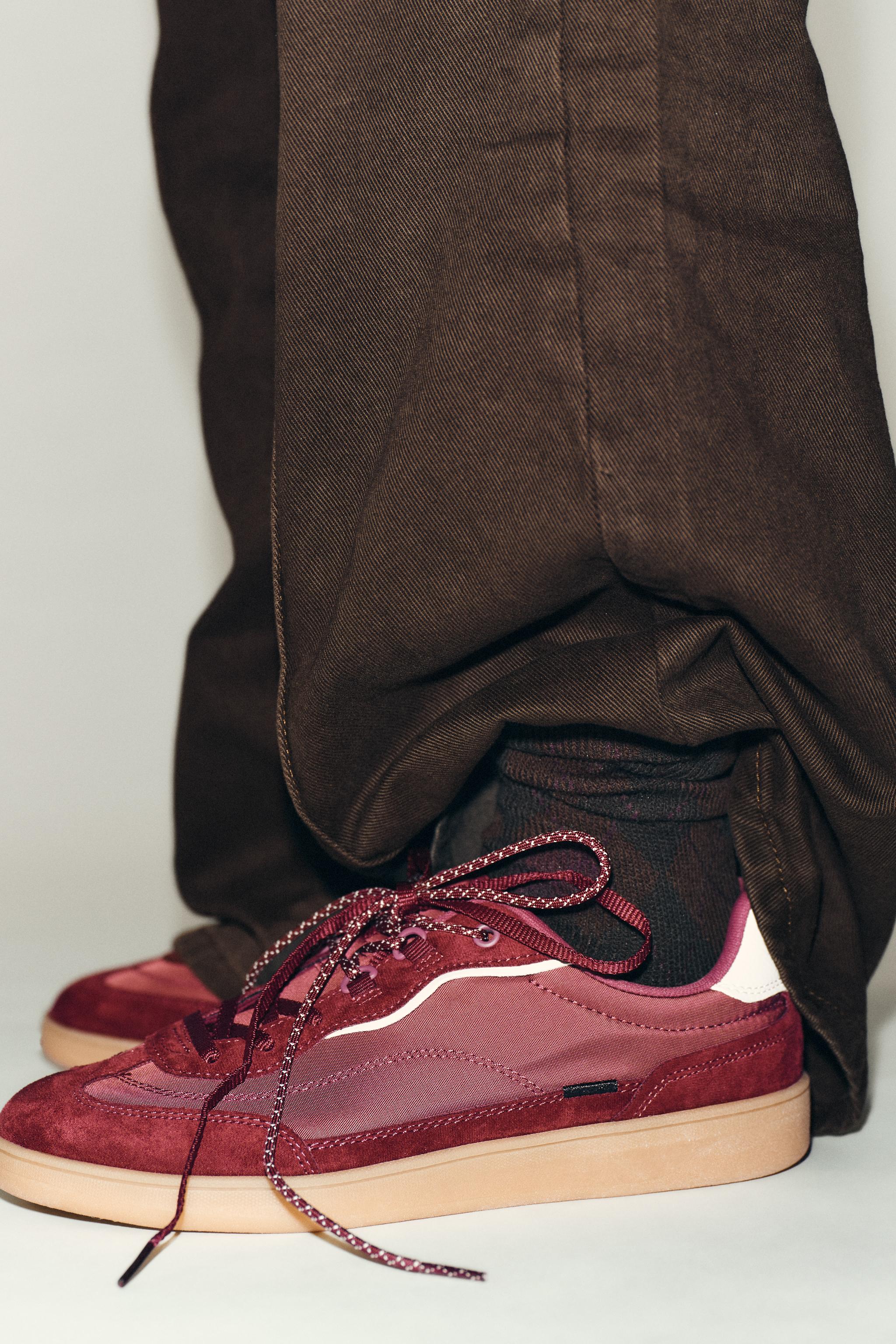 COMBINATION SNEAKERS - Burgundy Red | ZARA United States