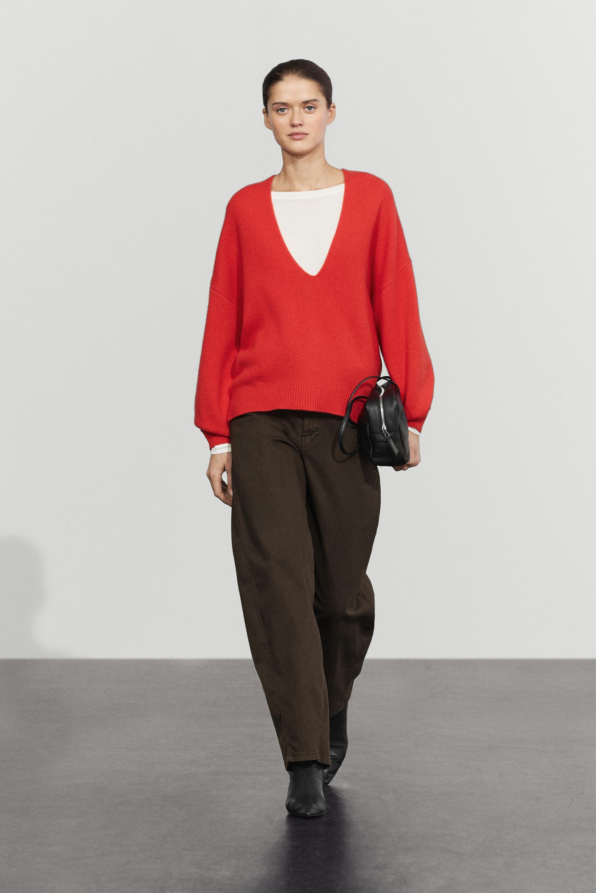 Pull en maille oversize mélangée de laine