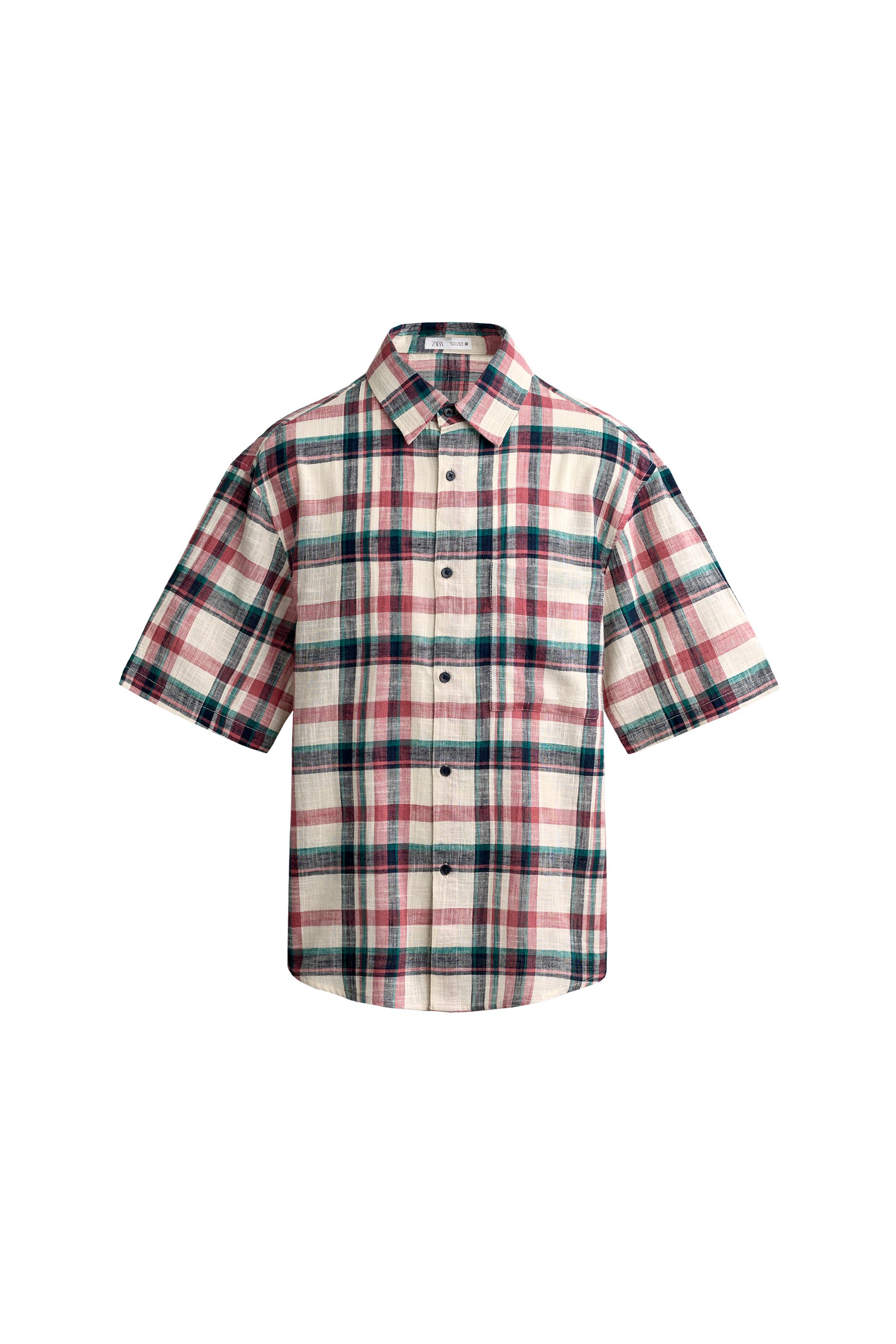 CAMISA RELAXED FIT ESTRUCTURA CUADROS
