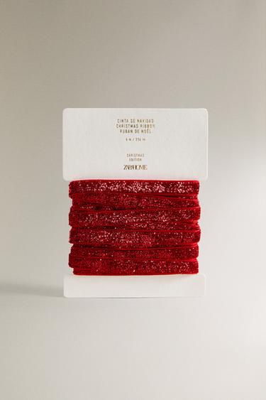 KERSTCADEAULINT MET METALLIC GAREN - Rood van Zara - Afbeelding 0