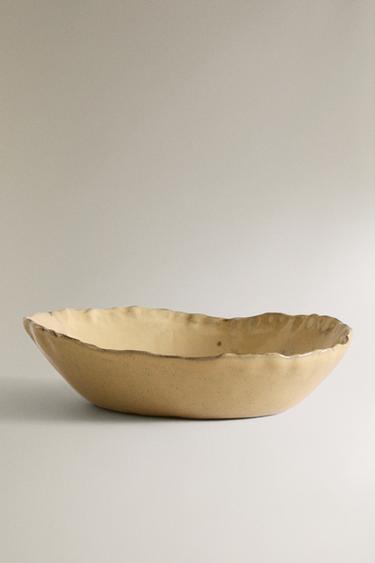 ASSIETTE CREUSE GRÈS MOTIFS - Beige / Marron clair de Zara - Image 0
