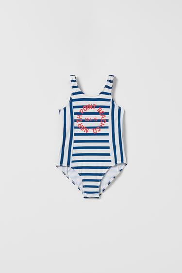 KIDS/ BAÑADOR RAYAS - Azul de Zara - Imagen 0