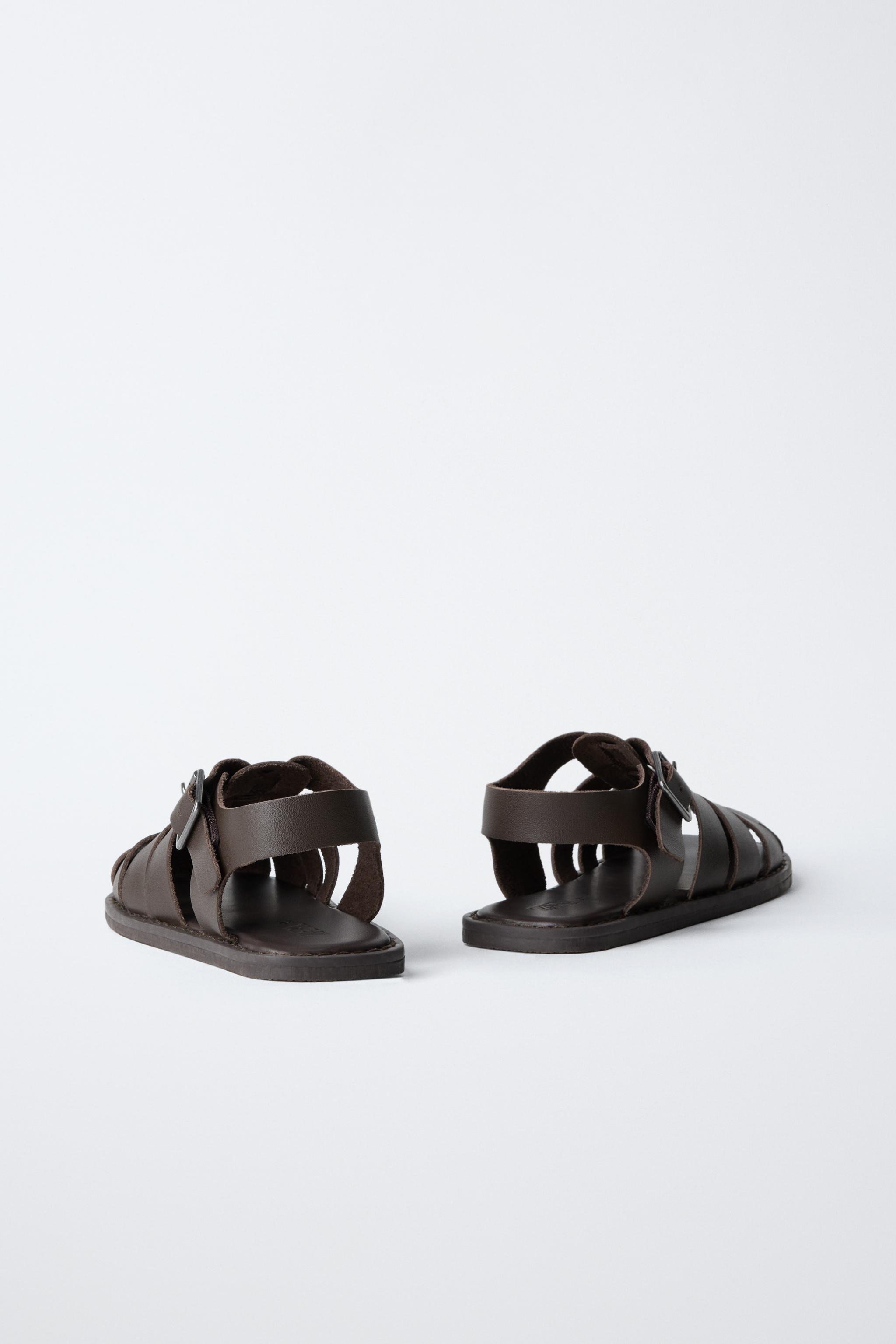 SANDALES STYLE PLAGE EN CUIR