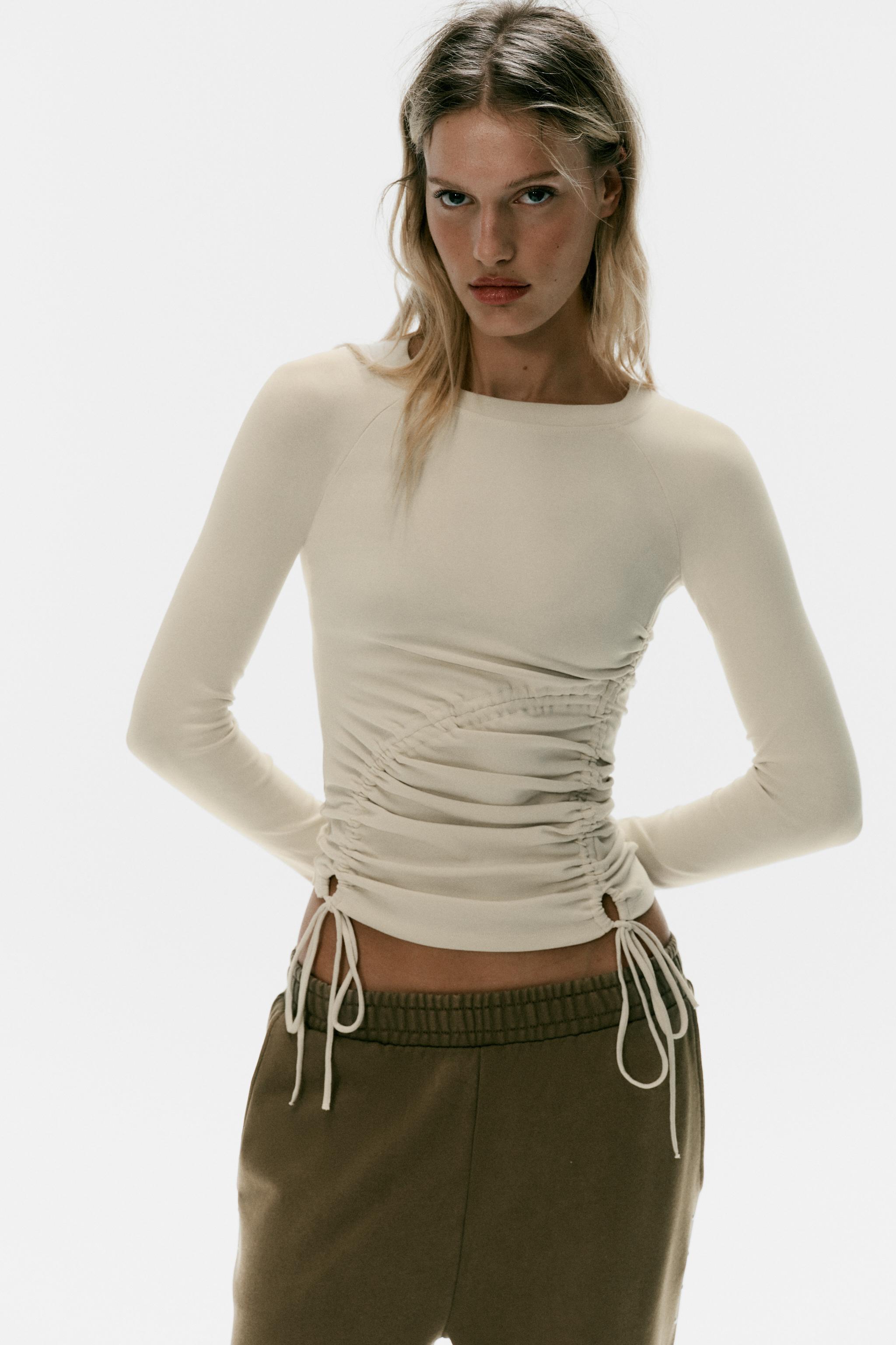 Adjustable Ruched T-Shirt by Zara