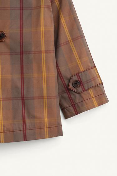 LIMITED EDITION CHECK WAXED COAT - Printed by Zara - Image 9