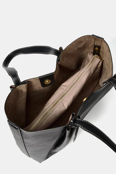 SAC SHOPPER AVEC PINCE - Noir de Zara - Image 5