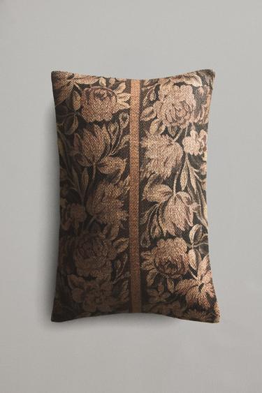 FLORAL PRINT LINEN CUSHION COVER - Pink by Zara - Image 5