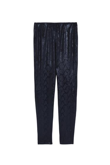 FAUX SNAKESKIN LEGGINGS