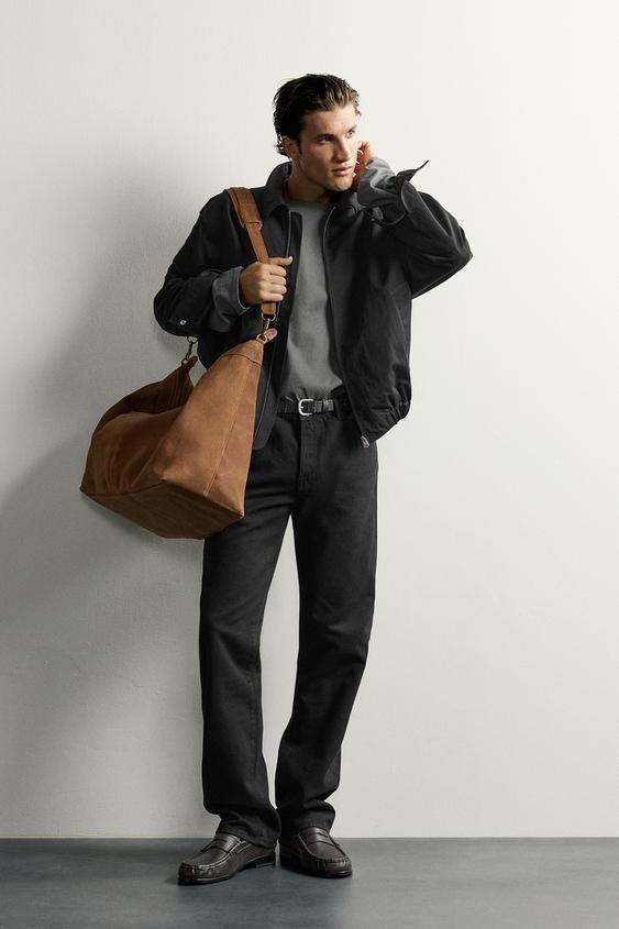 SLIM FIT LOW-RISE STRAIGHT-LEG JEANS - Black by Zara - Image 0