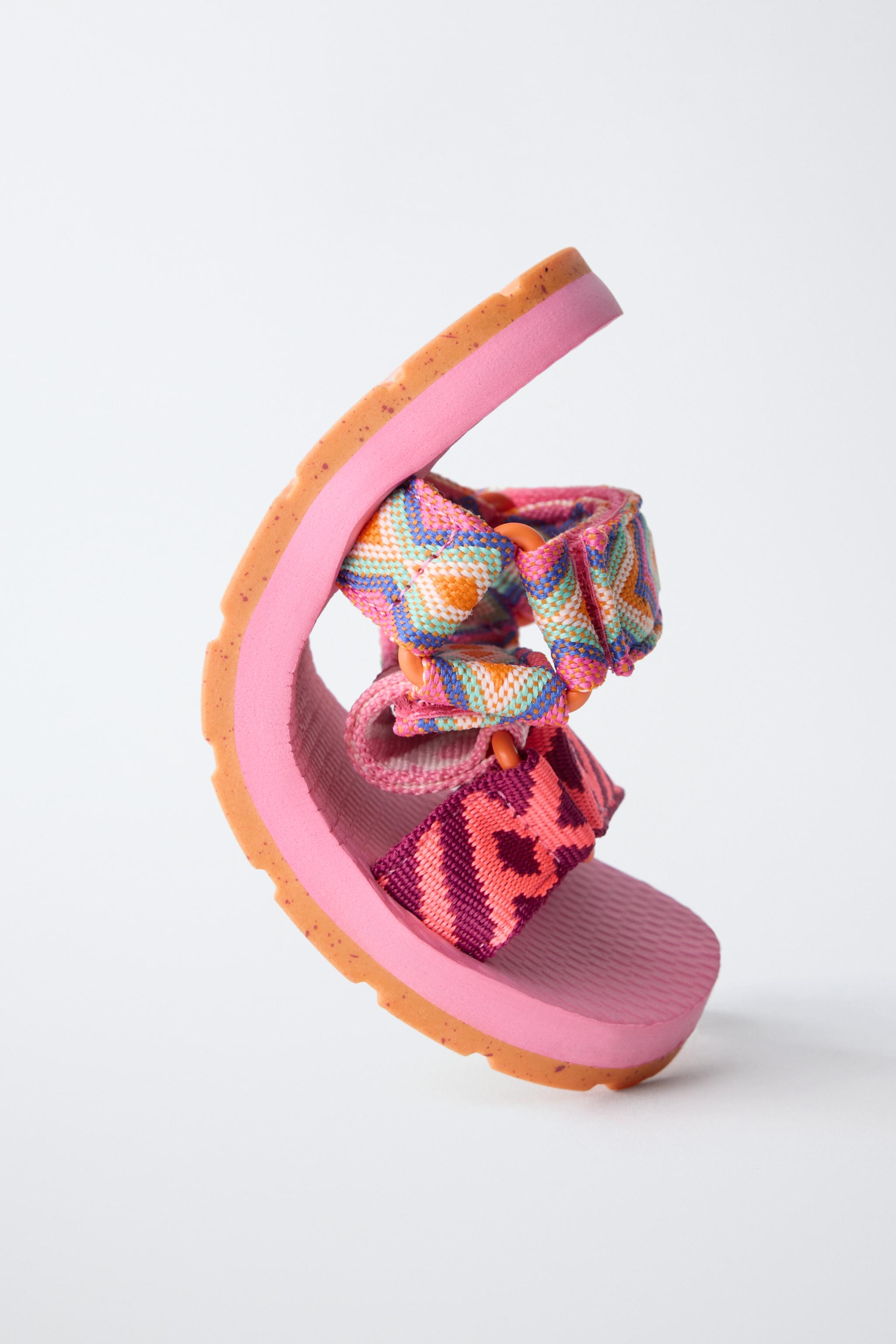 Детские сандалии Zara EMBROIDERED SANDALS — фото 3
