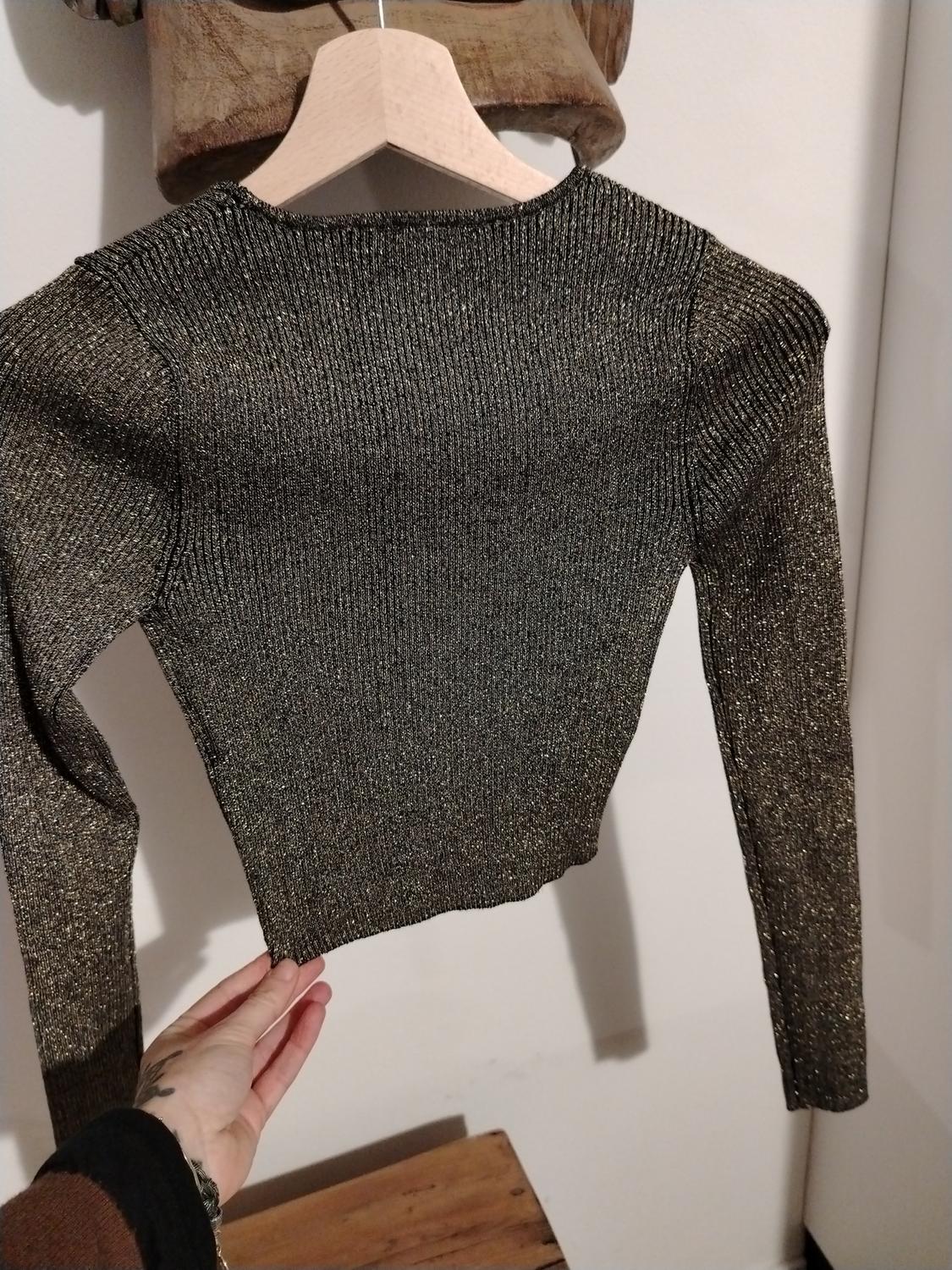 KNIT CROP TOP WITH METALLIC THREAD - Image 2