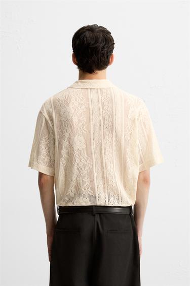 JACQUARD TEXTURED POLO SHIRT - Ecru by Zara - Image 2