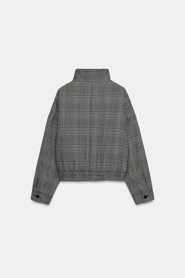 BOMBER PIED-DE-POULE - Écru / Noir de Zara - Image 6
