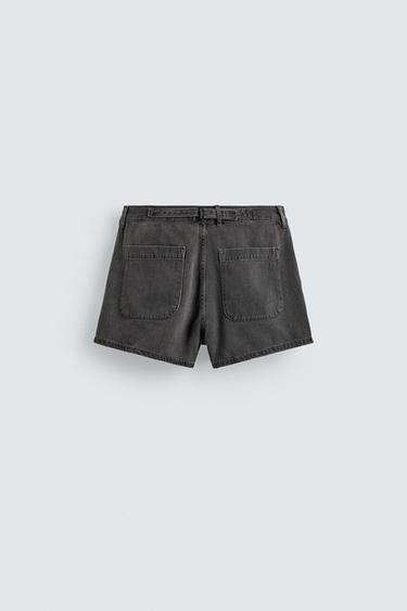 MINI SHORT EN JEAN - Charbon de Zara - Image 8