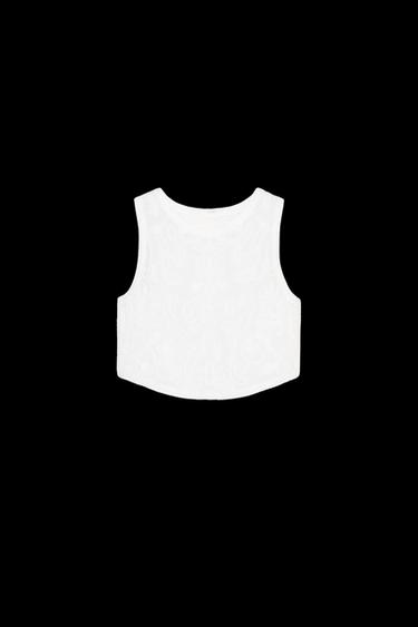 TOP BORDADO - Blanco de Zara - Imagen 0