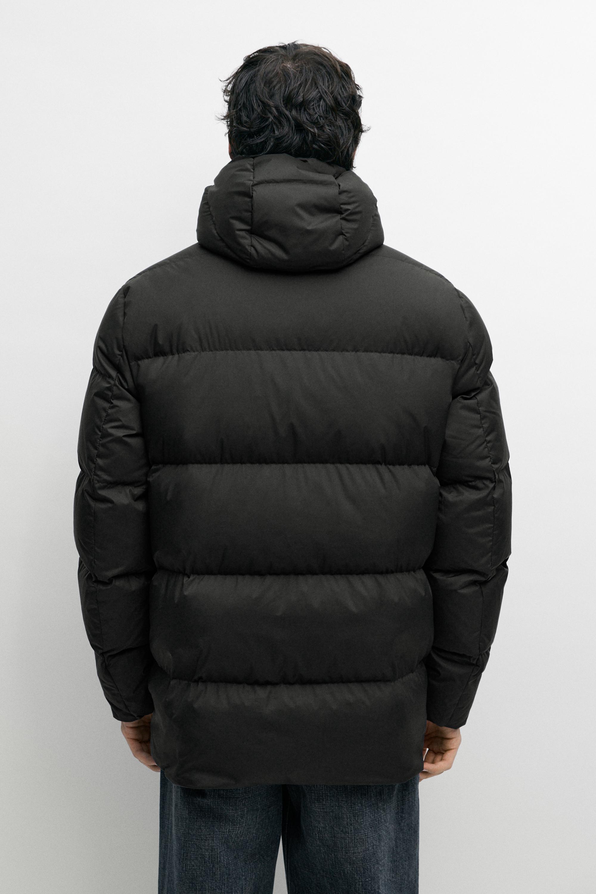 Down jacket with pocket detail