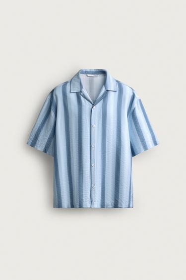 Zara RELAXED FIT STRIPED SHIRT - striped