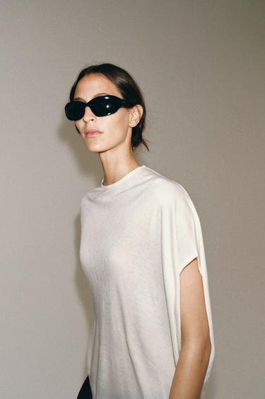 ASYMMETRIC KNIT JUMPER - ecru-white by Zara - Image 2