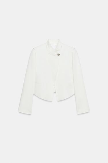 VESTE COURTE ZW COLLECTION - Écru de Zara - Image 5
